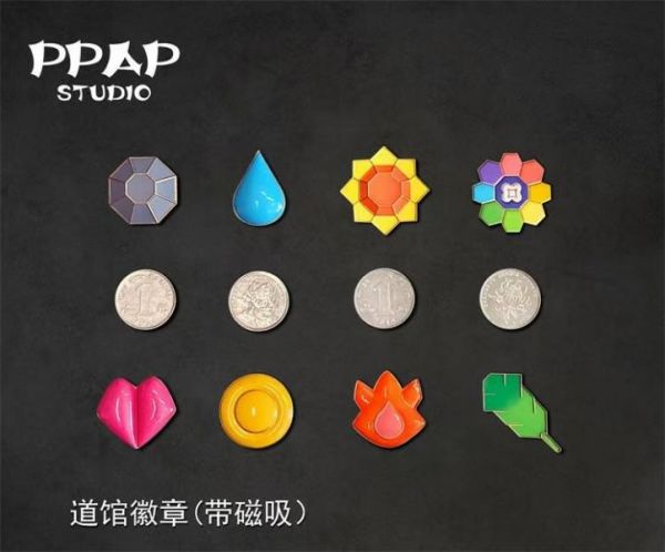 【補款】PPAP 關都地區立體道館徽章 PPAP,徽章,完成品,手辦,玩具,模型,海賊王,鬼滅之刃,GK公仔,七龍珠