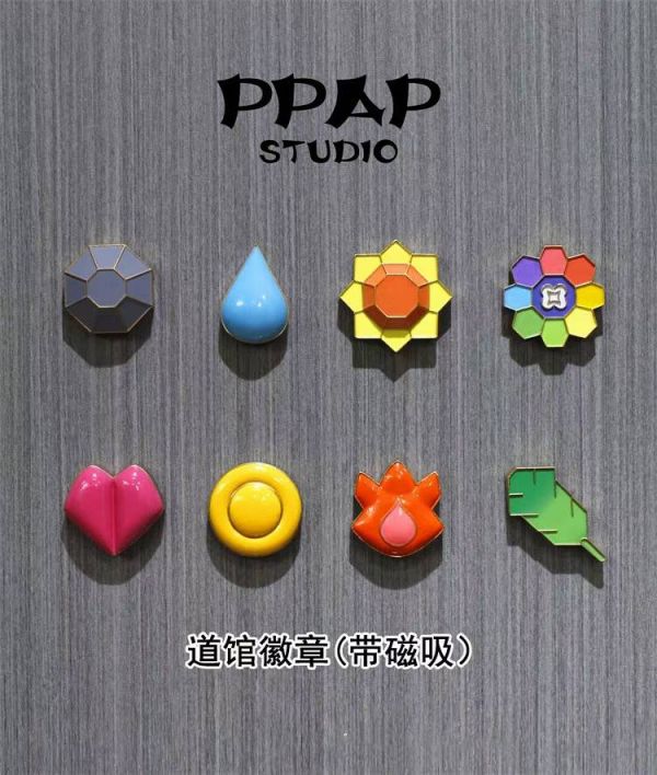 【補款】PPAP 關都地區立體道館徽章 PPAP,徽章,完成品,手辦,玩具,模型,海賊王,鬼滅之刃,GK公仔,七龍珠