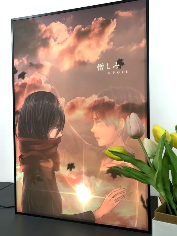 【框畫補款】萌萌匠 米卡莎·阿卡曼&艾連導光畫裝飾畫｜進擊的巨人 GK,GK模型,GK公仔,GK雕像,GK預購,GK現貨,模型,公仔,手辦,萌萌匠,米卡莎·阿卡曼&艾連導光畫裝飾畫,進擊的巨人,SCC,SCC玩具屋,希模型,玩童,七龍珠,火影忍者,海賊王