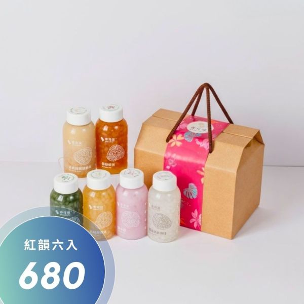 250mL｜紅韻6入｜春節環保禮盒 母親節,端午節,禮盒,送禮,長輩送禮,養生禮盒,禮組,伴手禮,祝福,木耳,白木耳,銀耳,雪耳,白木耳飲,白木耳露,銀耳飲,銀耳露,雪耳飲,雪耳露,素燕窩,養生,血糖,血壓,素食,減肥,飲食控制,體重管理,健身,輕食補,食補,食療,飲料,健康,代餐,長輩,癌症,糖尿病,孕婦,產婦,手術,術後,染疫,肺炎,腫瘤,嘴破,吞嚥,火氣大,上火,牙痛,顧胃,便祕,素食,全素,奶素