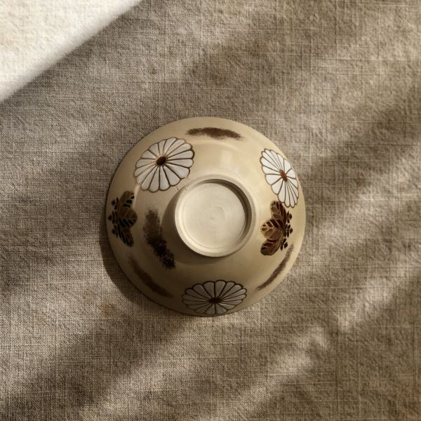 清水燒_菊紋金口茶碗 清水燒, 京燒, 菊紋茶碗, 金口茶碗, 日本茶碗, 茶道具, 手作茶碗, 茶碗收藏, 一番茶棧