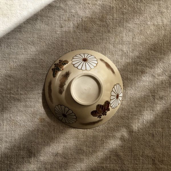 清水燒_菊紋金口茶碗 清水燒, 京燒, 菊紋茶碗, 金口茶碗, 日本茶碗, 茶道具, 手作茶碗, 茶碗收藏, 一番茶棧