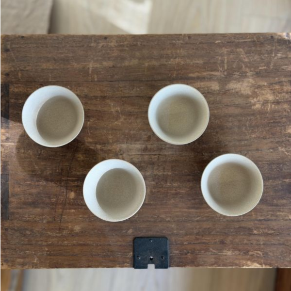 選器系列｜墨綠漸層陶杯・四入組｜台灣陶作 陶杯、漸層茶杯、墨綠茶具、台灣陶作、品茗杯、一番茶棧、茶杯組