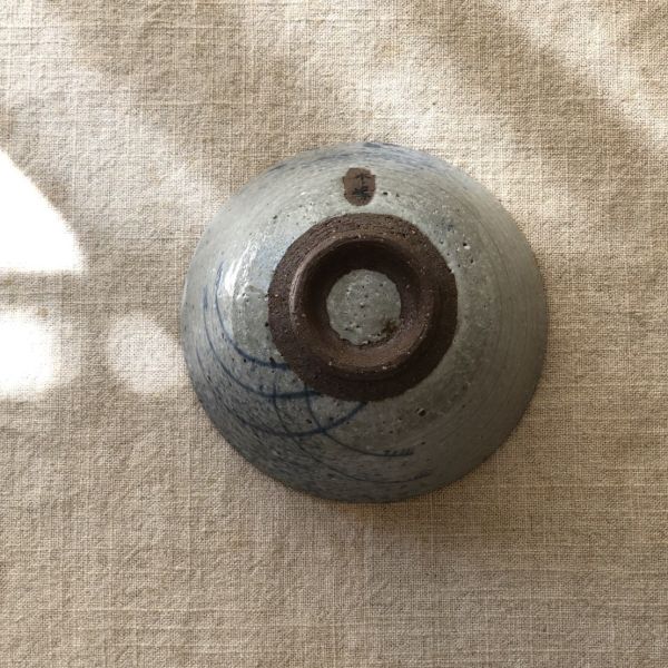 藍灰刷紋茶碗 藍灰釉, 刷紋, 民藝系, 日本茶碗, 手作茶碗, 自然釉, 茶道具, 茶碗收藏, 一番茶棧