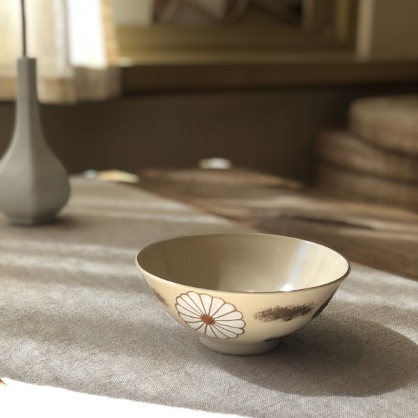 清水燒_菊紋金口茶碗 清水燒, 京燒, 菊紋茶碗, 金口茶碗, 日本茶碗, 茶道具, 手作茶碗, 茶碗收藏, 一番茶棧