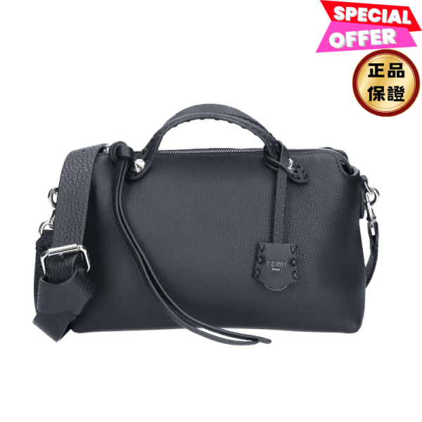 Fendi 8BL155 By The Way Selleria 中款波士頓包  黑色 Fendi, By The Way Selleria, Cuoio Romano小牛皮, 義大利製造, 時尚單品