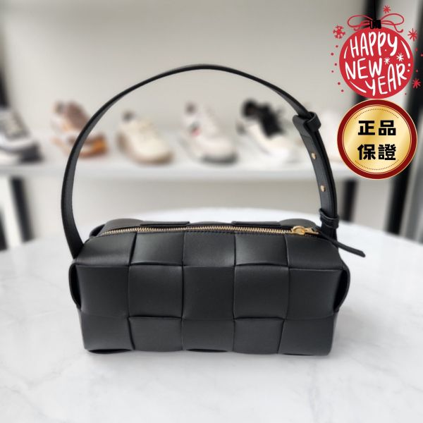 Bottega Veneta 729166 小款 Brick Cassette 編織枕頭包     黑色 Bottega veneta, Brick cassette, 編織枕頭包, 小羊皮包, 黑色單肩包, 精品小包