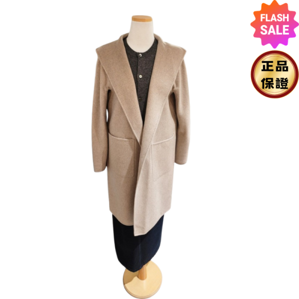 Max Mara 純喀什米爾羊絨和服領 Lilia 大衣  沙色  EU40/42 Max mara 大衣、Lilia、羊絨大衣、榛果棕大衣、卡其米