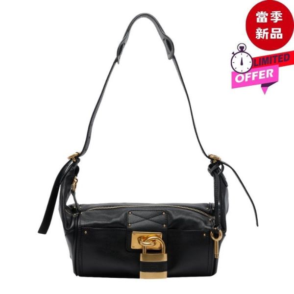 Chloe Paddington Crossbody 粒面水牛皮斜背包  黑色 Chloé,Chloé Paddington,Paddington Crossbody Bag,Paddington斜背包,Paddington流浪包,Chloé水牛皮包,黑色斜背包,Hobo Bag,粒面水牛皮,Y2K精品包