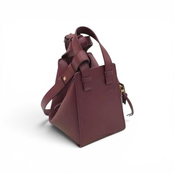 Loewe Hammock 經典小牛皮小型吊床包  勃艮地酒紅色 LOEWE,Hammock