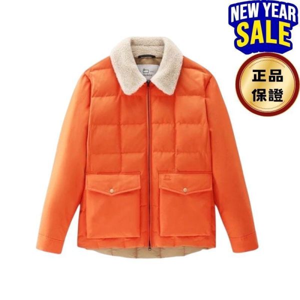 Woolrich 男款 Blizzard Duster Eco Ramar 羽絨夾棉外套  橘色   S﻿ Woolrich, Blizzard Duster, Eco Ramar, 羽絨外套, 男裝外套, 防風防潑水