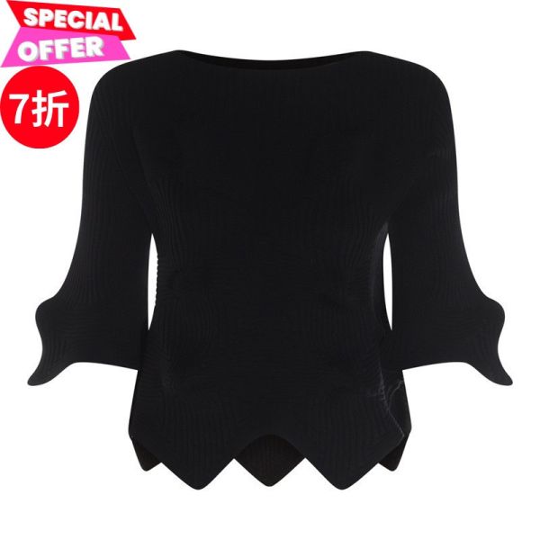 Issey Miyake 女款 褶皺不規則上衣 黑色  2號/中號 適用大部分身材 Issey Miyake、褶皺上衣、IM56KN78615、黑色上衣、特殊袖型、日本設計師品牌、立體設計、創新面料、日本製造、精品服飾推薦、精品服飾評價、精品服飾價格、平行輸入、100%真品、專櫃真品保證、限時優惠、精品服飾哪裡買