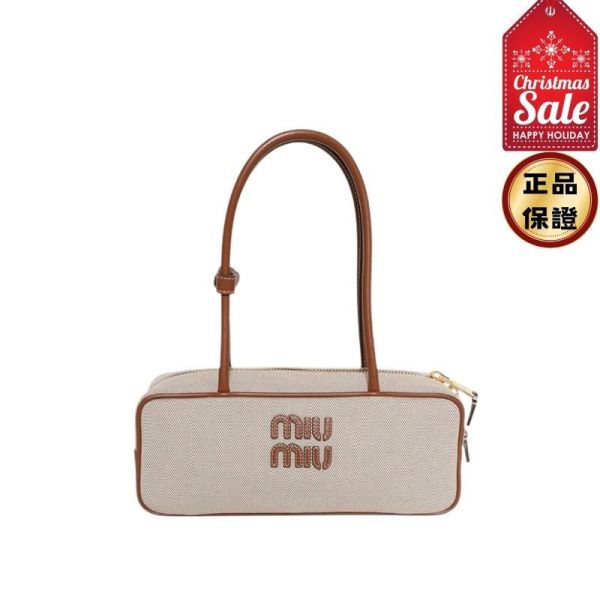 Miu Miu 5BB173 帆布小牛皮 Beau 保齡球包 Miu Miu、Beau 手袋、小牛皮包、復古手挽包、Miu Miu 正品、精品平行輸入、義大利製、限時優惠、時尚手提包推薦
