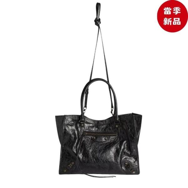 Balenciaga 852609 Le City Tote S Arena 羊皮托特包   黑色 Balenciaga,Le City Tote,Le City Tote Small,Arena羊皮,黑色托特包,機車包,8732012ABEK1000