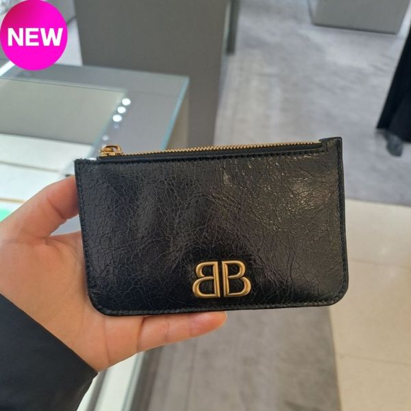 Balenciaga 765465 Monaco 小羊皮長款零錢卡夾包    黑色 Balenciaga,Monaco卡夾,小羊皮零錢卡夾,黑色長款卡夾,BB標誌五金,義大利製造,精品平行輸入,100%真品,專櫃真品保證,台灣精品代購