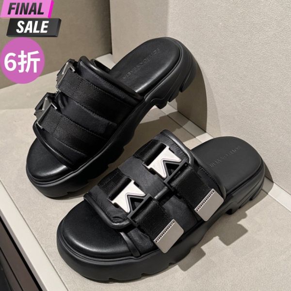 Bottega Veneta 男款 Flesh 軟墊羊皮厚底涼拖鞋   增高4.5公分  黑色/IT43 Bottega Veneta、Flesh涼拖鞋、軟墊涼鞋、厚底鞋、黑色、精品男鞋、平行輸入、精品平行輸入、100%真品、專櫃真品保證、精品折扣、優惠精品價格、限時優惠、快速配送、台灣精品代購