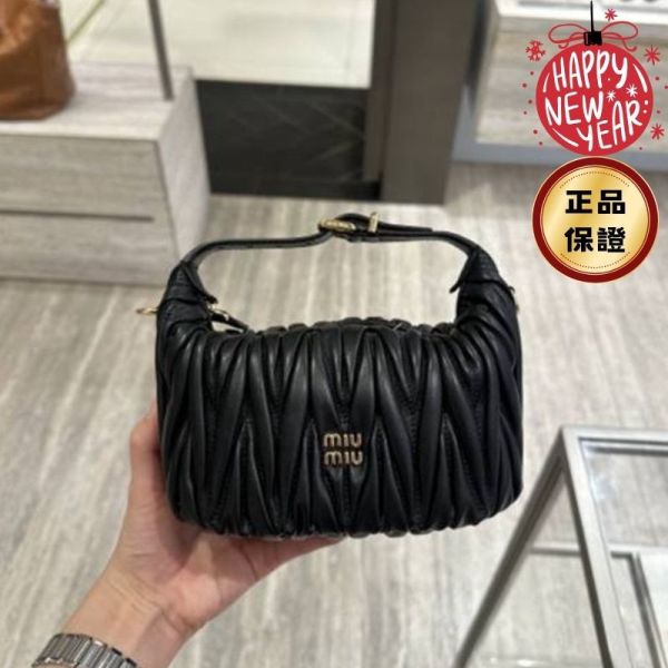 Miu Miu 5NE026 Matelasse 納帕軟皮化妝包/飯盒包 Miu miu, Matelassé, 納帕軟皮, 化妝袋, 小羊皮, 絎縫設計, 義大利製造