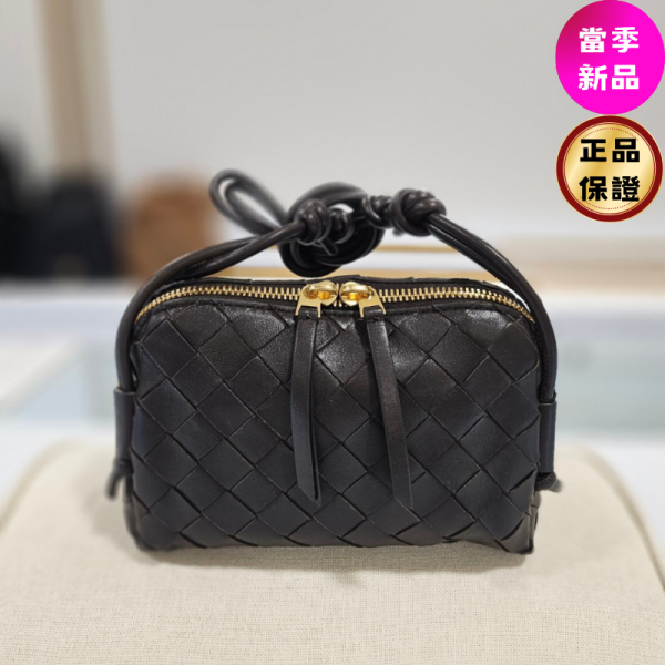 Bottega Veneta 794258 Concert 羊皮編織相機包  黑色﻿ Bottega Veneta, Concert Pouch, Intrecciato 編織, 羊皮, iPad mini, 義大利製造