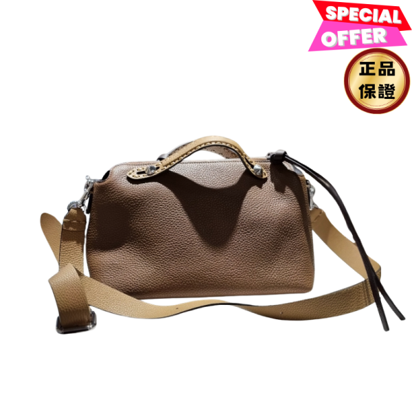Fendi 8BL155 By The Way Selleria 中款波士頓包  棕色 Fendi, By The Way Selleria, Cuoio Romano小牛皮, 義大利製造, 時尚單品