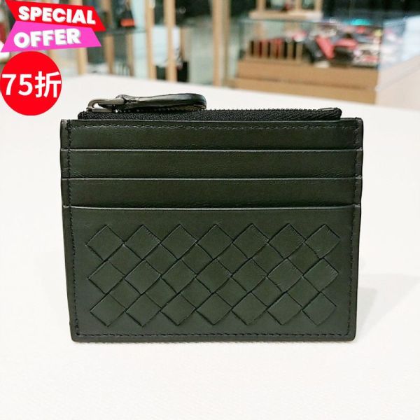 Bottega Veneta 367004 經典編織小羊皮零錢包/名片卡夾    黑色 Bottega Veneta,小羊皮零錢包,名片卡夾,經典編織設計,黑色卡包,義大利製造,精品平行輸入,100%真品,專櫃真品保證,台灣精品代購