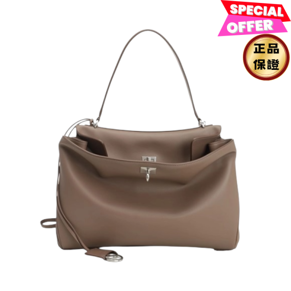 Balenciaga 789772 柔滑小牛皮中款 Rodeo 包  太妃糖奶茶色/復古銀釦 Balenciaga, Rodeo, 手袋, 小牛皮, Taupe, 義大利製造