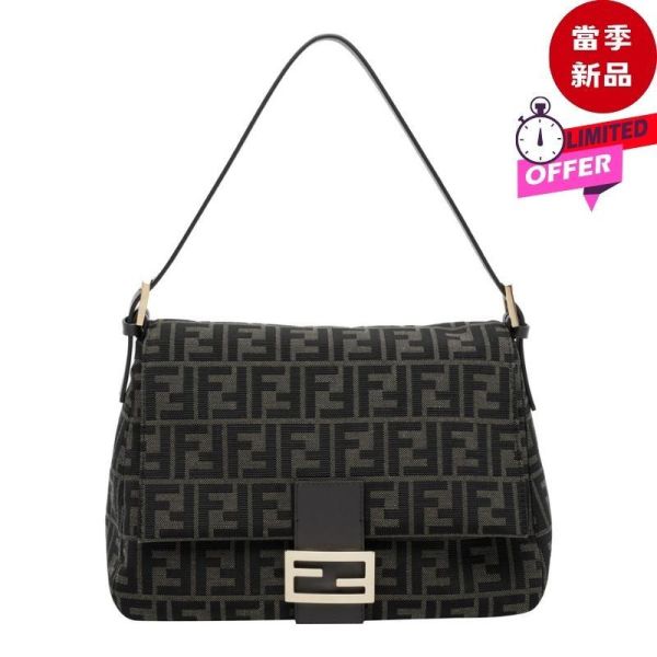 Fendi Flap 26235 FF Zucca 提花帆布翻蓋肩背斜背包  深棕色 Fendi,Fendi Flap 26235,Fendi 26235,Fendi Zucca,FF Zucca,Fendi老花包,Fendi肩背包,Fendi斜背包,FF提花包,梯形肩背包,腋下包,復古老花包,小牛皮肩背包,義大利精品包