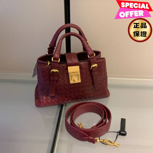 Bottega Veneta 576337 迷你 Roma 金釦包  酒紅色 Bottega Veneta, 576337, 迷你 Roma, 2用包, 小牛皮, 義大利製造, 時尚單品