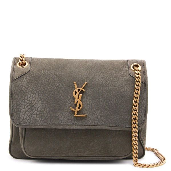 Saint Laurent 633158 YSL 中款 粒面羊皮Niki 包   麝香綠 金鏈 Saint Laurent CASSANDRE 包, V字形絎縫軟包, 皮革包裹標誌包
 復古小牛皮肩背包, 義大利製Saint Laurent包, 拉絲鈀金五金配件包
 Saint Laurent多功能鏈帶包推薦, 奢華小牛皮軟包, Saint Laurent經典CASSANDRE包推薦
