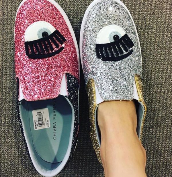 Chiara Ferragni  CF870 金銀配色眨眼厚底樂福鞋  EU 35/36/37/38 
