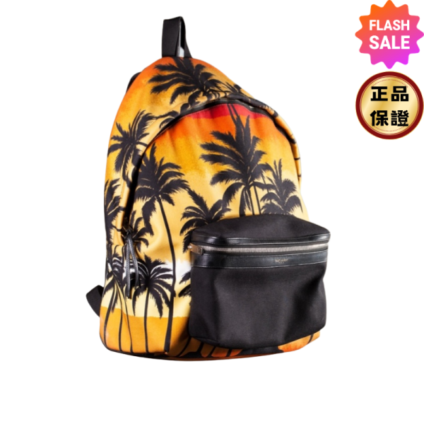 Saint Laurent YSL 聖羅蘭 棕櫚樹日落尼龍背包 YSL 背包, l 男士時尚背包, 筆電隔層背包, 可調肩帶背包, 義大利製背包, 多功能時尚包款