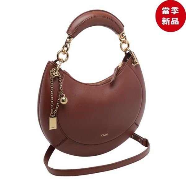 Chloe Banana Zipped 納帕小羊皮肩背包  Blushy Brown 棕紅色/付長肩帶 Chloé,Chloé Banana,Banana Bag,Chloé Hobo Bag,納帕小羊皮包,黑色肩背包,CH26AS921S60001
