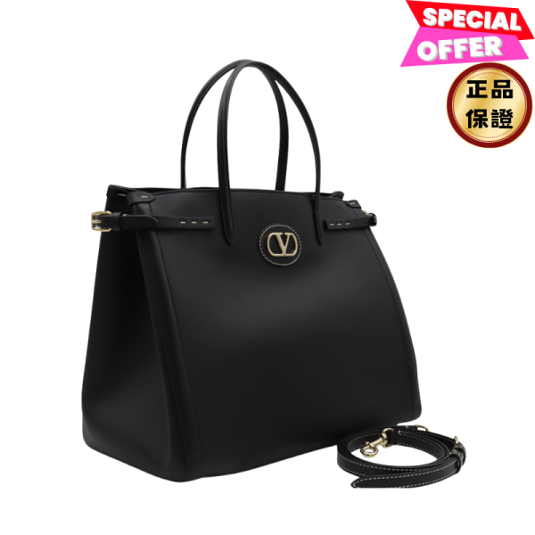 Valentino Garavani Antibes 中款 皮革托特包  黑色/付長肩帶帶 Valentino Garavani Antibes 黑色皮革托特包,100%小牛皮,35 x 29 x 18公分,可調肩帶,義大利製造。實用設計,立即選購！