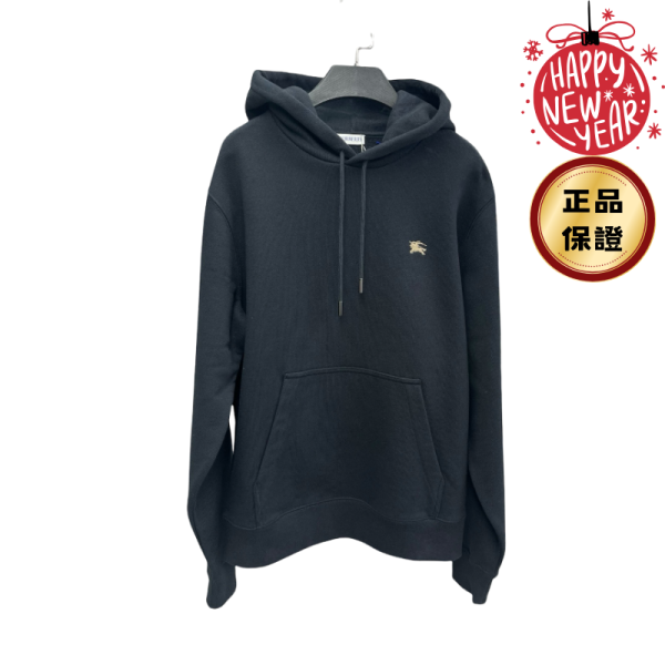 Burberry 81128071 男款 修身剪裁騎士印章連帽衫  黑色  S/M Burberry, 騎士印章, 連帽衫, 修身剪裁, 黑色, EKD, 棉質上衣