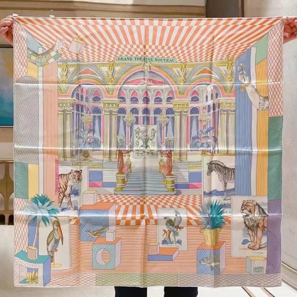 Hermes 愛馬仕新大劇院Grand Theatre Nouveau 絲巾 90x 90 