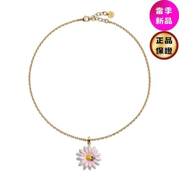 Dior Daisy 金色金屬拼色漆面雛菊項鍊 Dior,項鍊,Daisy項鍊,Dior飾品,花卉項鍊
