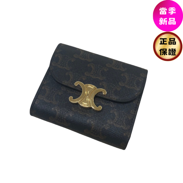 Celine 10D782 Triomphe 凱旋門老花三折短夾 