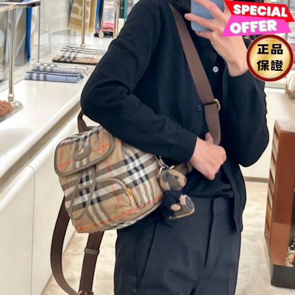 Burberry 81189091 迷你 Horseshoe 雙肩包 沙米色 Burberry 雙肩包,Burberry Horseshoe,沙米色後背包,迷你雙肩包,Burberry 包款