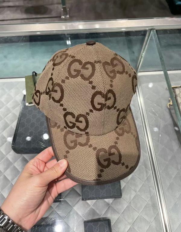 Gucci 681264 Jumbo GG 圖紋棒球帽 米色    S/M/L Gucci 681264 Jumbo GG 圖紋棒球帽 米色