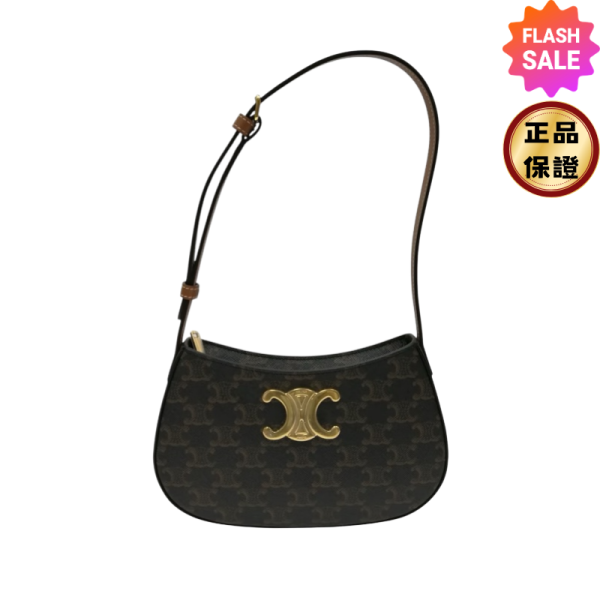 Celine 115702 老花凱旋門中款 Tilly 包   黃褐色 Celine老花包, 凱旋門Tilly包, Celine經典包, 中款肩背包, Celine黃褐色包