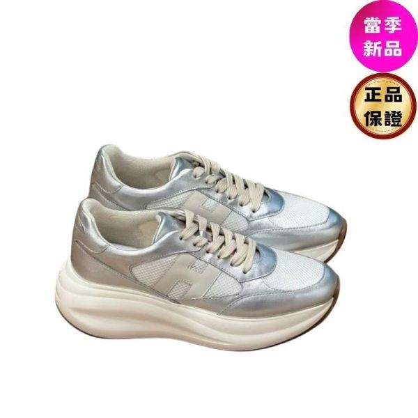 Hogan 女款 Maxi I Active 厚底運動鞋  銀色/底高6.5公分  IT36/37/37.5/38/38.5/39 Hogan Maxi I Active,厚底運動鞋,女款增高鞋,義大利製女鞋,Chunky Sneakers