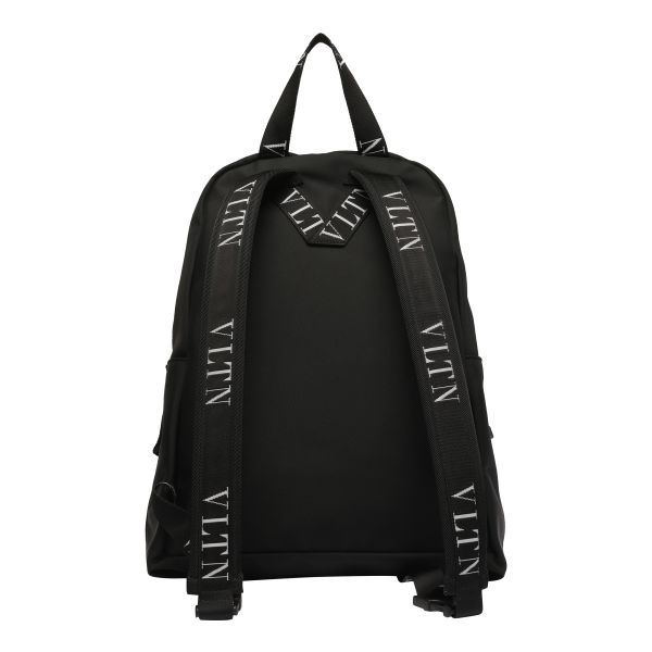 Valentino 男款VLTN 尼龍背包  黑色 
