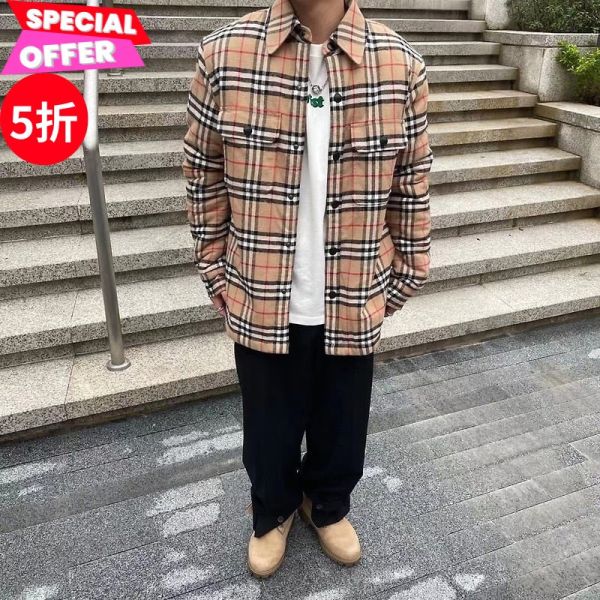 Burberry 80438391 男款 Vintage 格紋襯衫式外套/上衣  L/XL Burberry、Vintage、格紋外套、襯衫外套、英倫風格、精品服飾、平行輸入、精品平行輸入、100%真品、專櫃真品保證、精品折扣、優惠精品價格、限時優惠、快速配送、台灣精品代購