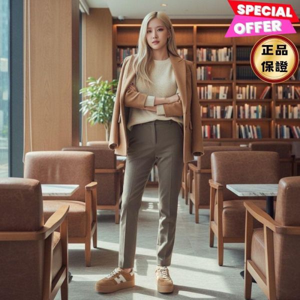 Hogan 女款 Cool 麂皮厚底運動鞋   棕色/底高5.6公分  IT36/36.5/37/37.5/38/38.5/39/40 Hogan,Cool,女款運動鞋,厚底運動鞋,麂皮精品