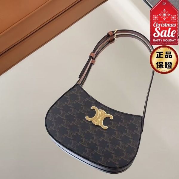 Celine 115702 老花凱旋門中款 Tilly 包   黃褐色 Celine老花包, 凱旋門Tilly包, Celine經典包, 中款肩背包, Celine黃褐色包