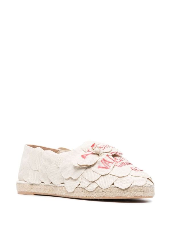 Valentino 女款 Atelier 3D 花瓣貼花麻底鞋    IT 36/36.5/37 