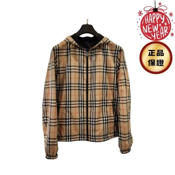 Burberry 男款 81103711 雙面兩穿 Vintage 格紋連帽外套  XS/S/M/L Burberry, 雙面外套, 格紋連帽外套, 兩穿設計, 英倫風格, 機能外套, 沙色