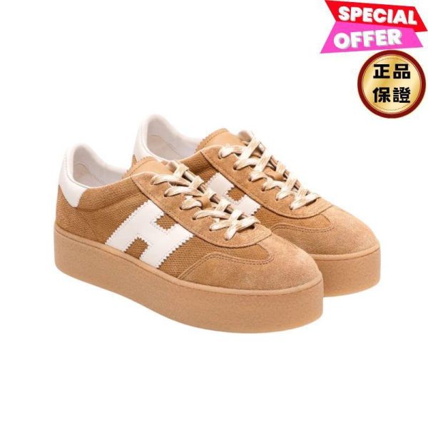 Hogan 女款 Cool 麂皮厚底運動鞋   棕色/底高5.6公分  IT36/36.5/37/37.5/38/38.5/39/40 Hogan,Cool,女款運動鞋,厚底運動鞋,麂皮精品