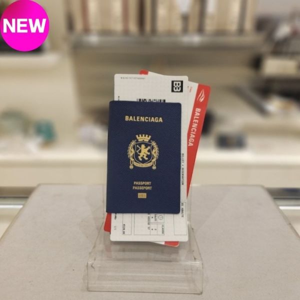 Balenciaga 787777 Passport 及票根壓印長夾  藍色 Balenciaga 長夾、護照夾、壓印設計皮夾、男士精品長夾、Trompe l'œil 長夾、平行輸入精品、義大利製皮夾、旅行長夾、Balenciaga 787777