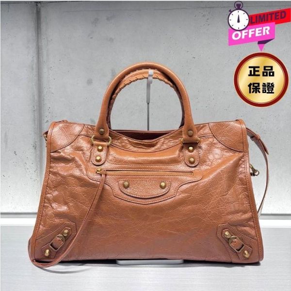 Balenciaga 823058 Le City 小羊皮中款機車包  駝色金釦 Balenciaga,Le City Medium,Arena羊皮,Camel手袋,義大利製造
