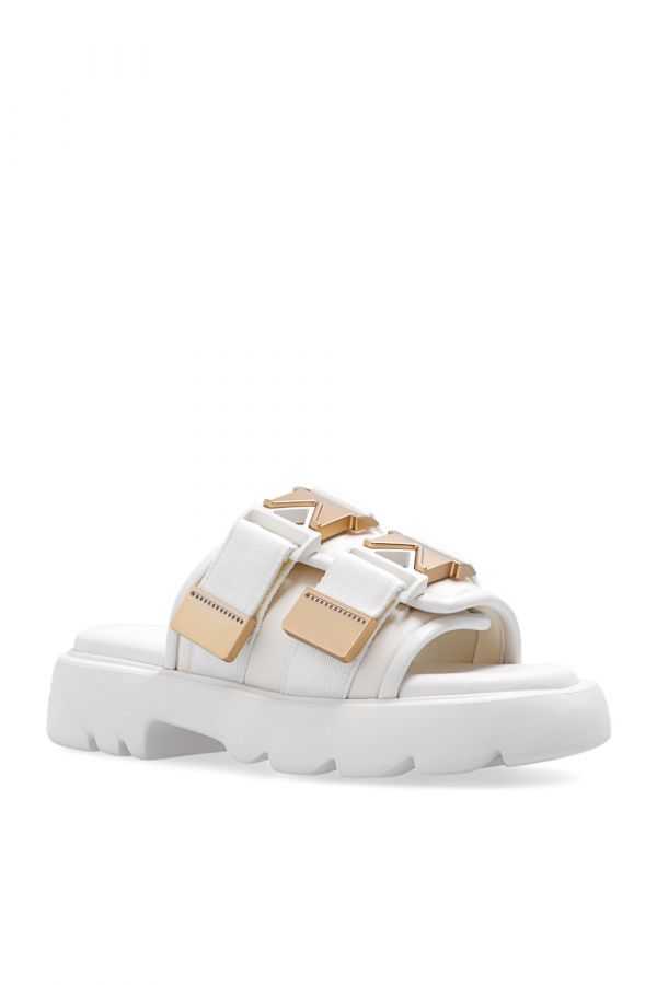 Bottega Veneta 女款 Flesh 軟墊科技纖維羊皮厚底涼拖鞋   增高4.5公分  白色  IT36/38/39/41 
